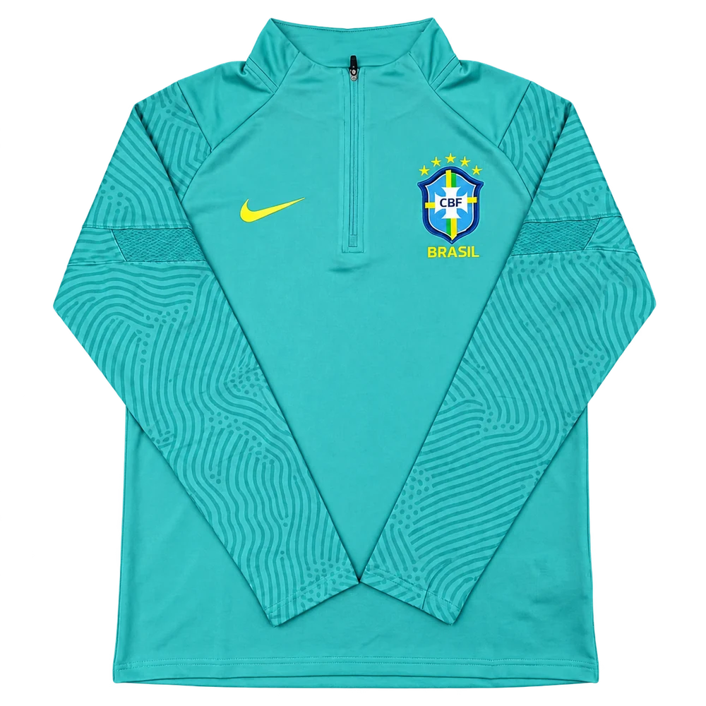 Pull zippé Brésil turquoise